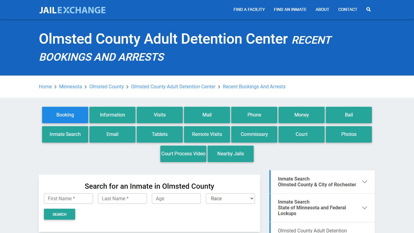 Olmsted County Adult Detention Center Recent Bookings And Arrests