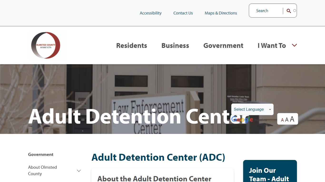 Adult Detention Center (ADC) | Olmsted County, MN